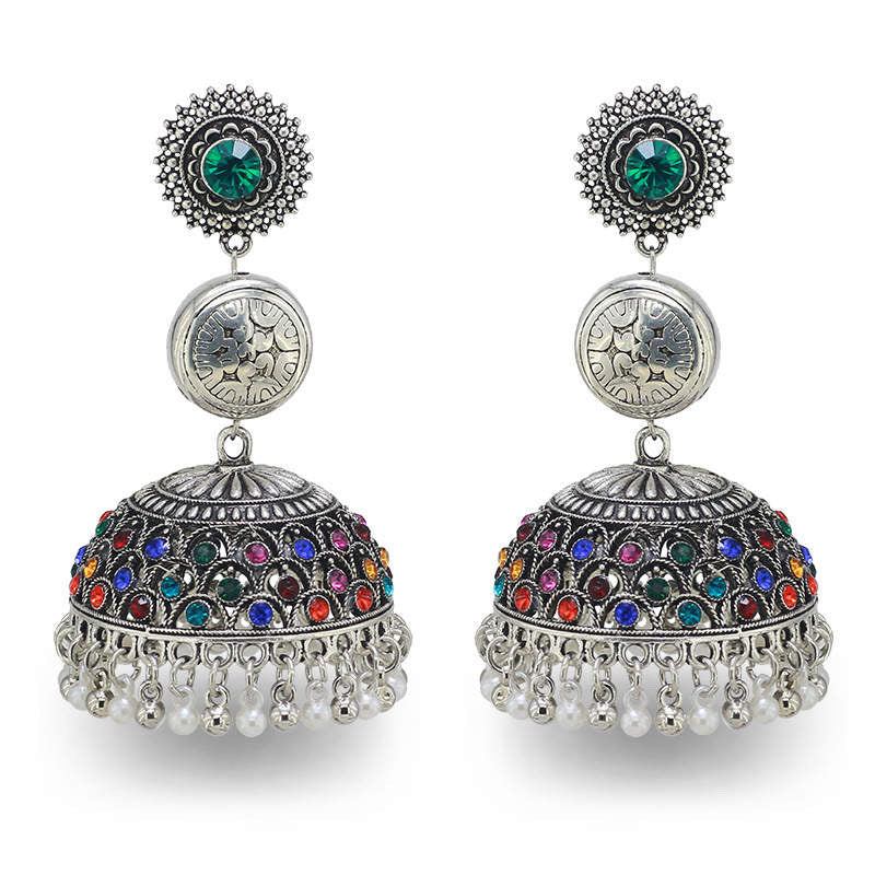 Silver jhumka store earrings online